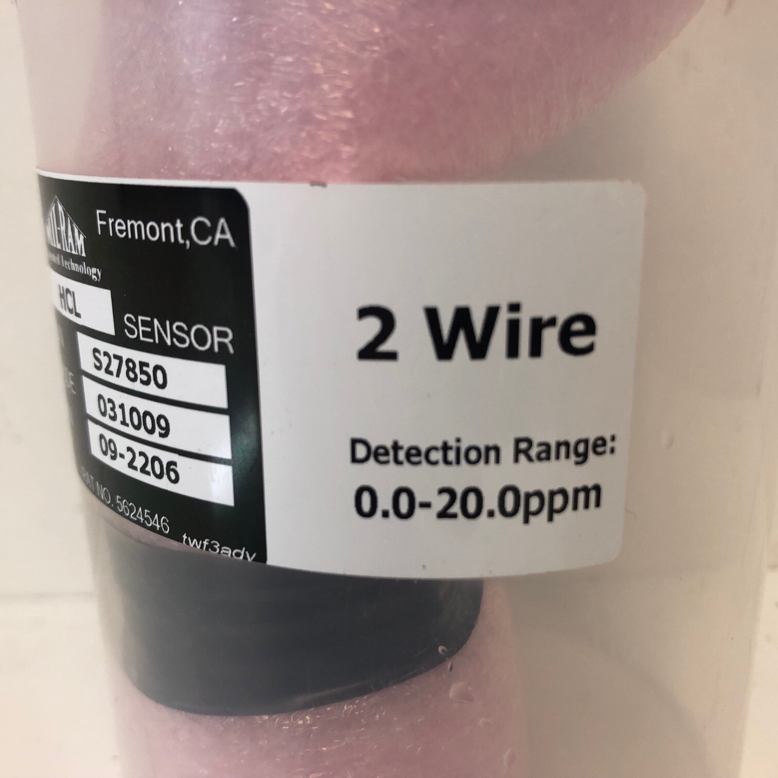 NEW OLD STOCK! MIL-RAM HCL SENSOR 09-2206 031009 0.0-20.0PPM DETECTION RANGE