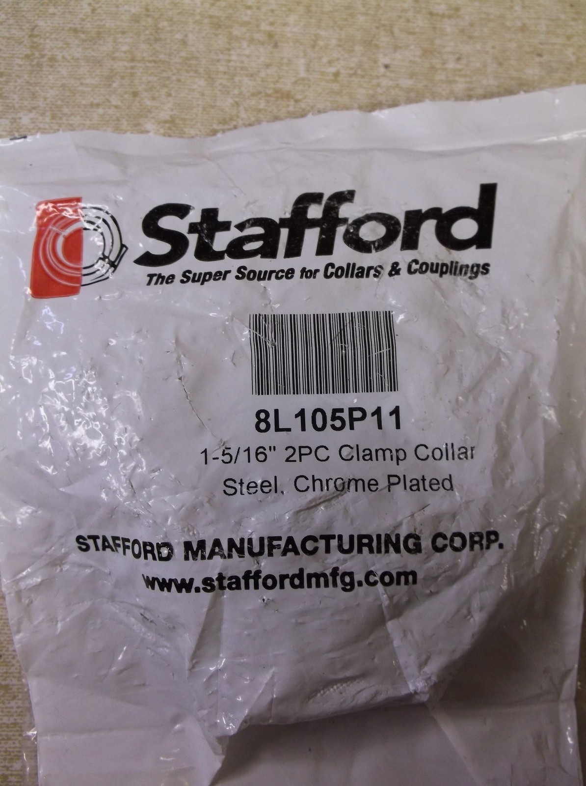 NEW Stafford 8L105P11 1-5/16″ 2 pc Clamp Collar Steel Chrome Plated 540024