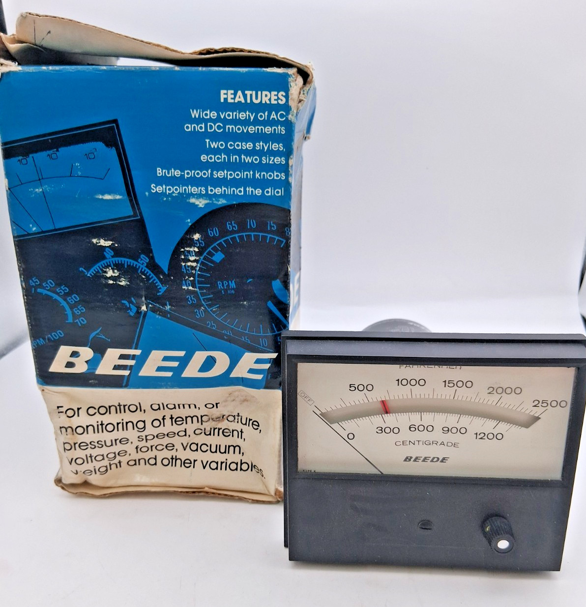 Beede Temperature Gauge – 0-2500 Farenheit, 0-1200 Celcius