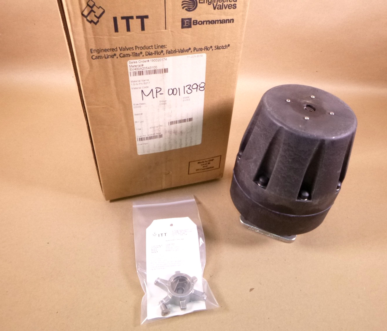 1-1/2″ ITT Pure-Flo Pneumatic Actuator 90psi B217 Part Number 1.5-N-PN-B217