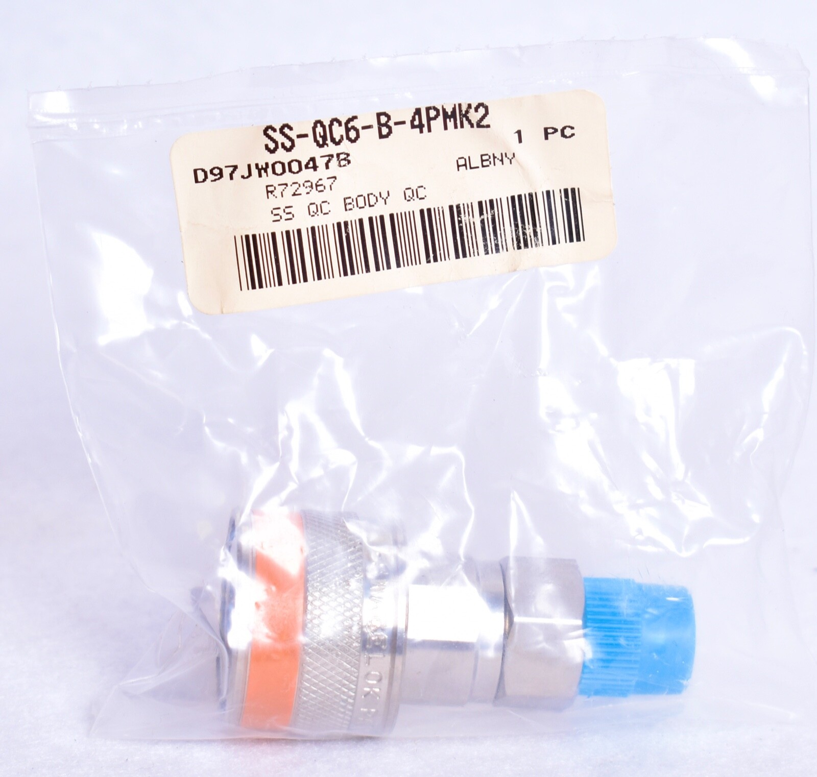 Swagelok Quick Connect Body SS-QC6-B-4PMK2 Factory Sealed