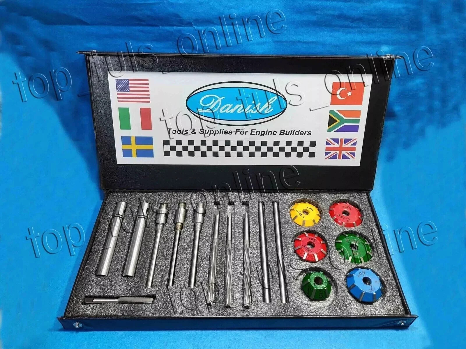 17x GM LS-3 4th Generation VALVE SEAT CUTTER KIT 3 ANGLE CUT CARBIDE TIPPED