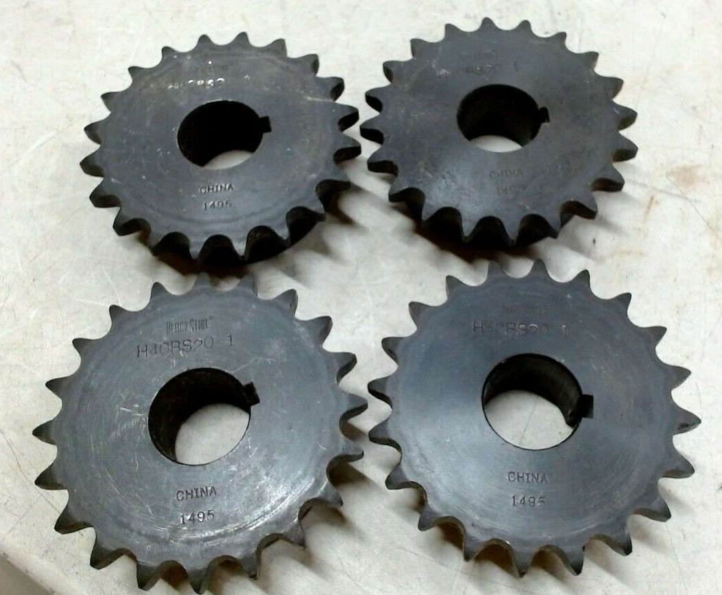 LOT/4 BLACK STAR H40BS20 1 ROLLER CHAIN SPROCKET 1IN I.D. (1495) *FREE SHIPPING*