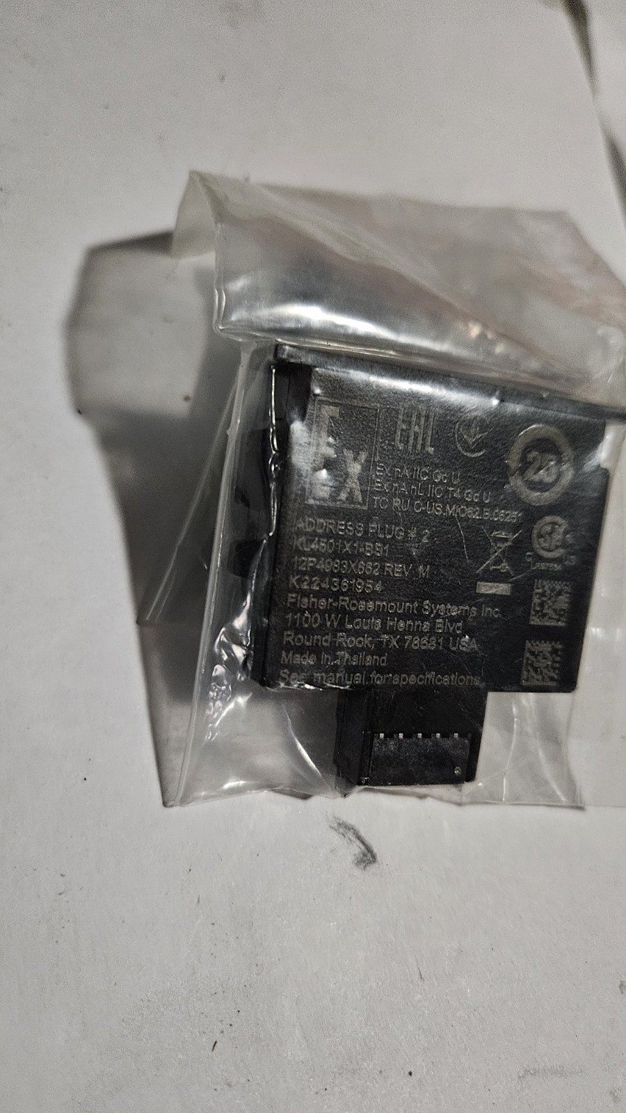 EMERSON DELTAV KL4501X1-BH1 ADDRESS PLUG #8 KL4501X1BH1 12P4983