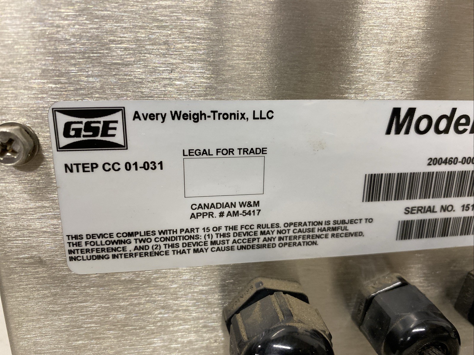GSA Digital Weight Indicator Series 460 Scale Berne Calibrated 50lb Vishay