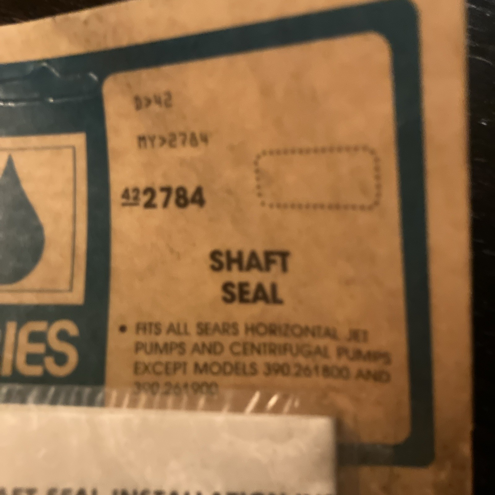 Sears Pump Shaft Seal 42-2784, U109-6B Fits Goulds Flotec + more, Sealed Package