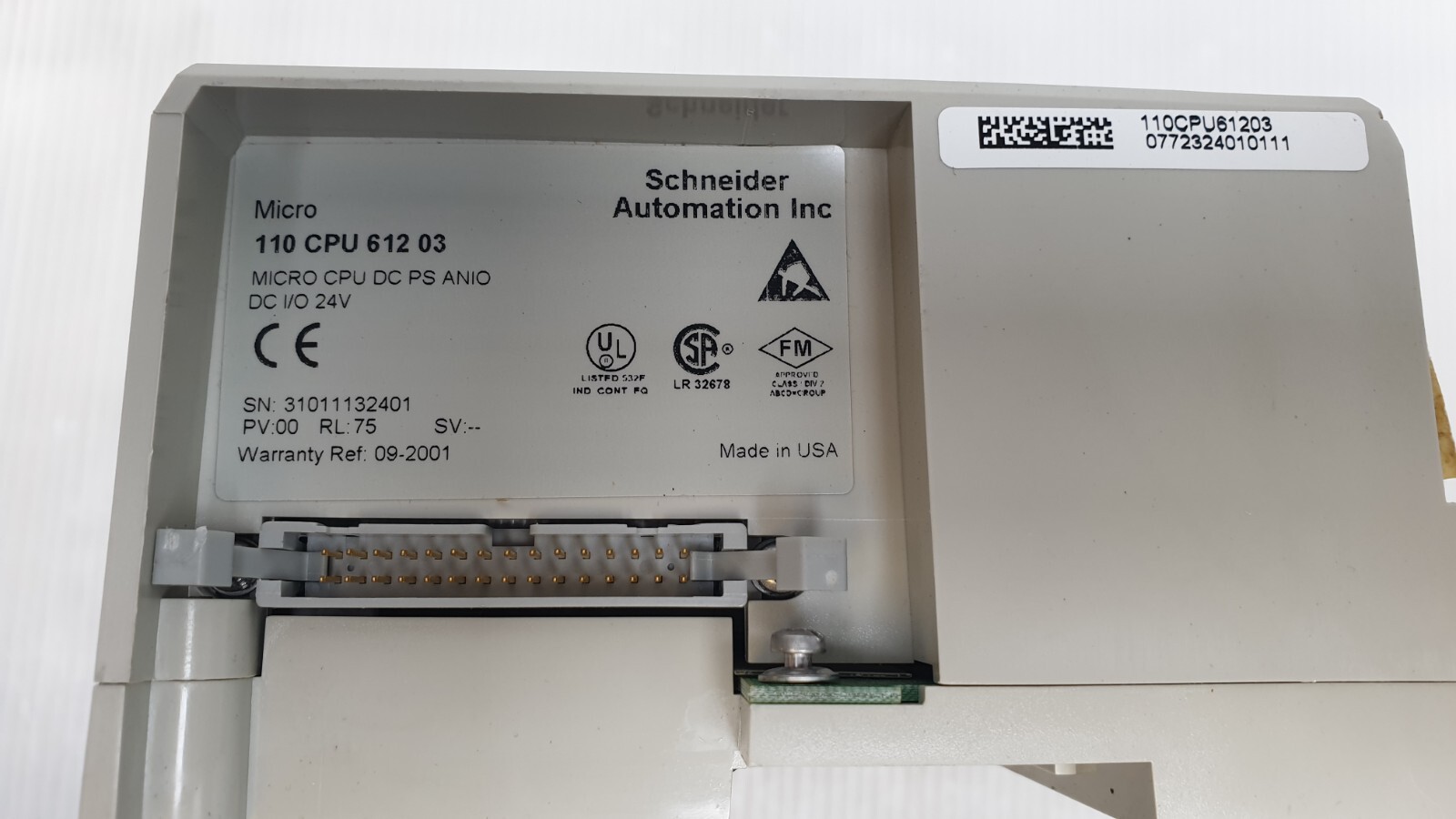 Schneider AEG 110 CPU 612 03 Modicon Micro CPU DC PS ANIO 110CPU61203