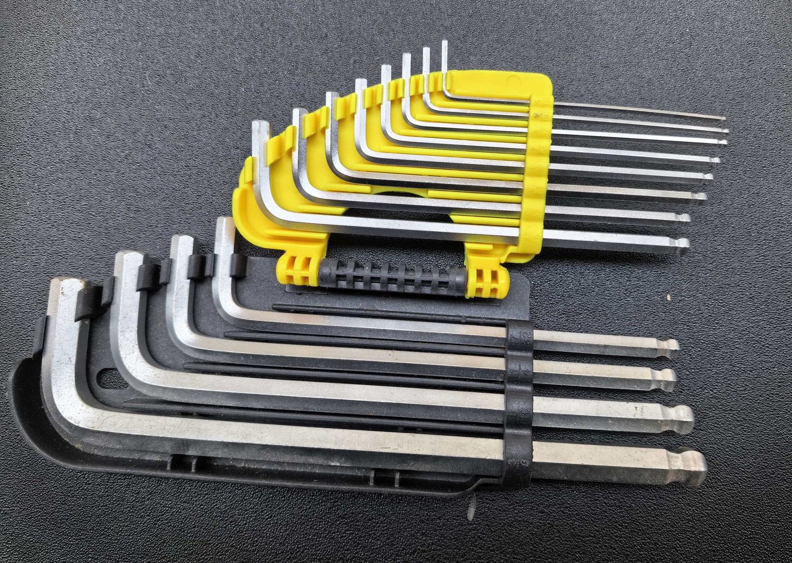 USED stanley 12 Piece SAE Hex Key Set ball end hex key 94-163