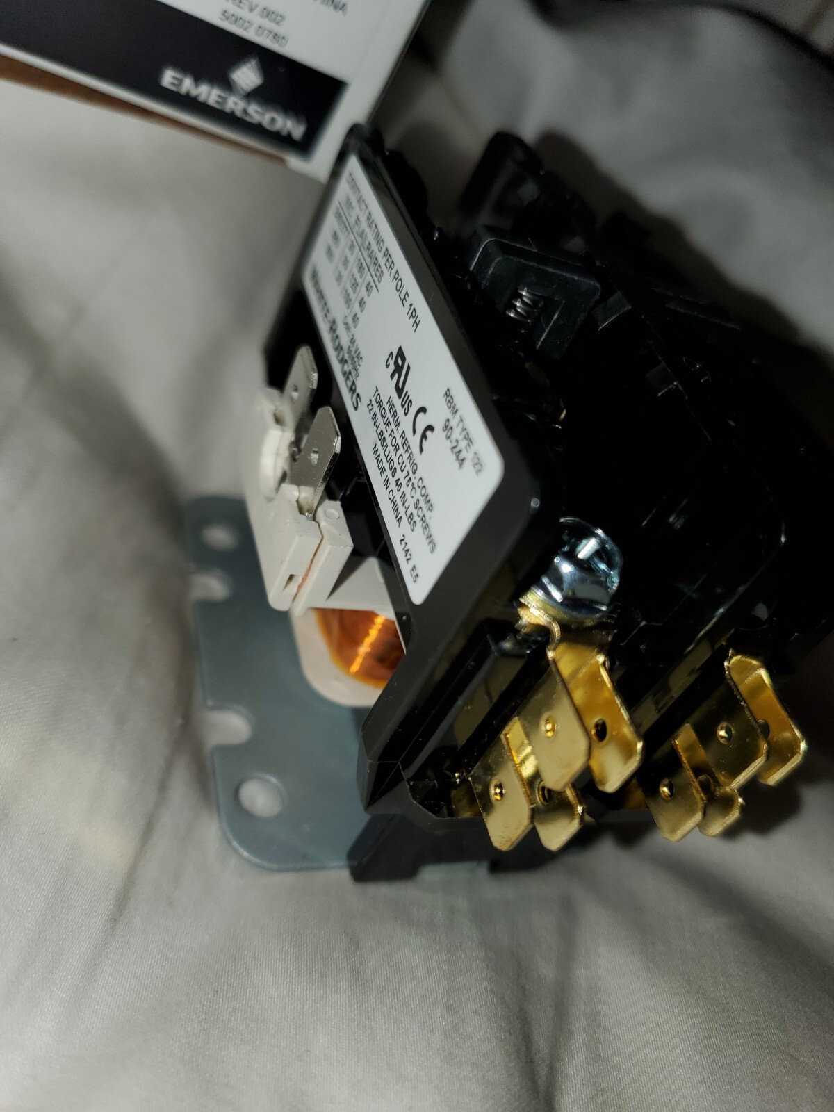White Rodgers 90-244 Definite Purpose Contactor 2-Pole 30-Amp 24VAC NEW Emerson