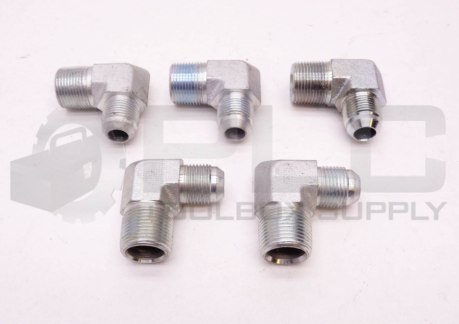 LOT OF 5 NEW 90° ELBOW FITTING 1/2″ ID, 3/4″ OD MALE TAPER X 3/4″ ID, 1″ OD MALE