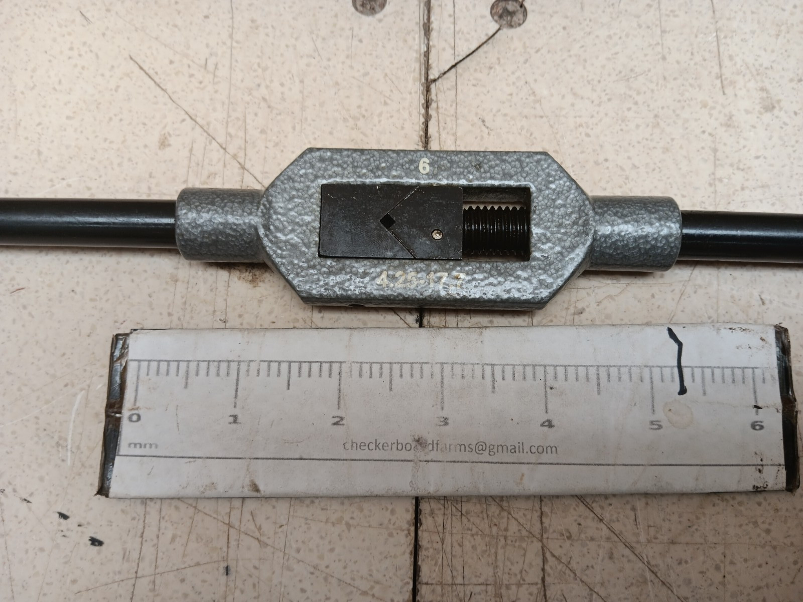 NOS Straight Handle Tap Wrench 05040068 06040068 ARWR/SG/6 3/16″-3/4″