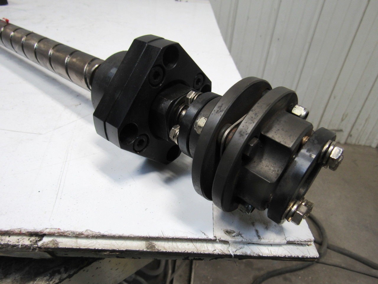 Hankwang FC3015 Ball Screw Nut Assembly From a Working Laser