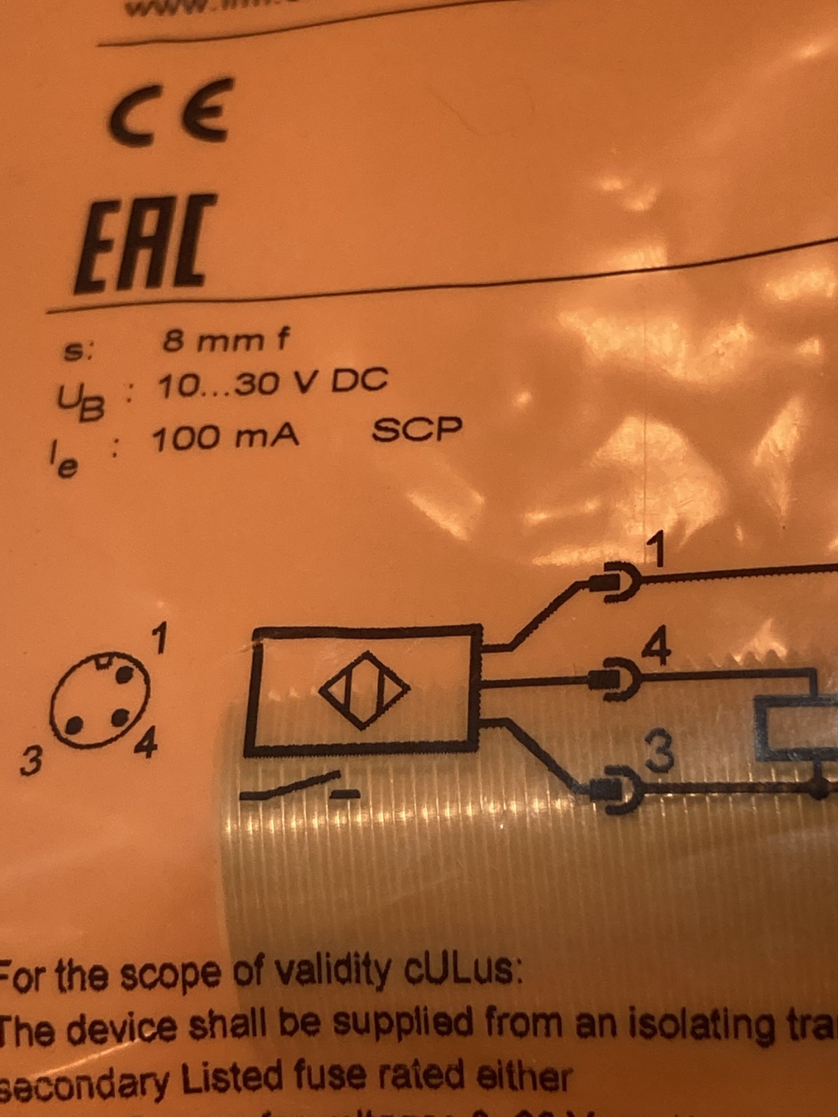 IFM IGK3008BBPKG/US-104 PROXIMITY SWITCH 8MM SEN 10-30VDC 100MA IGS232 NIB