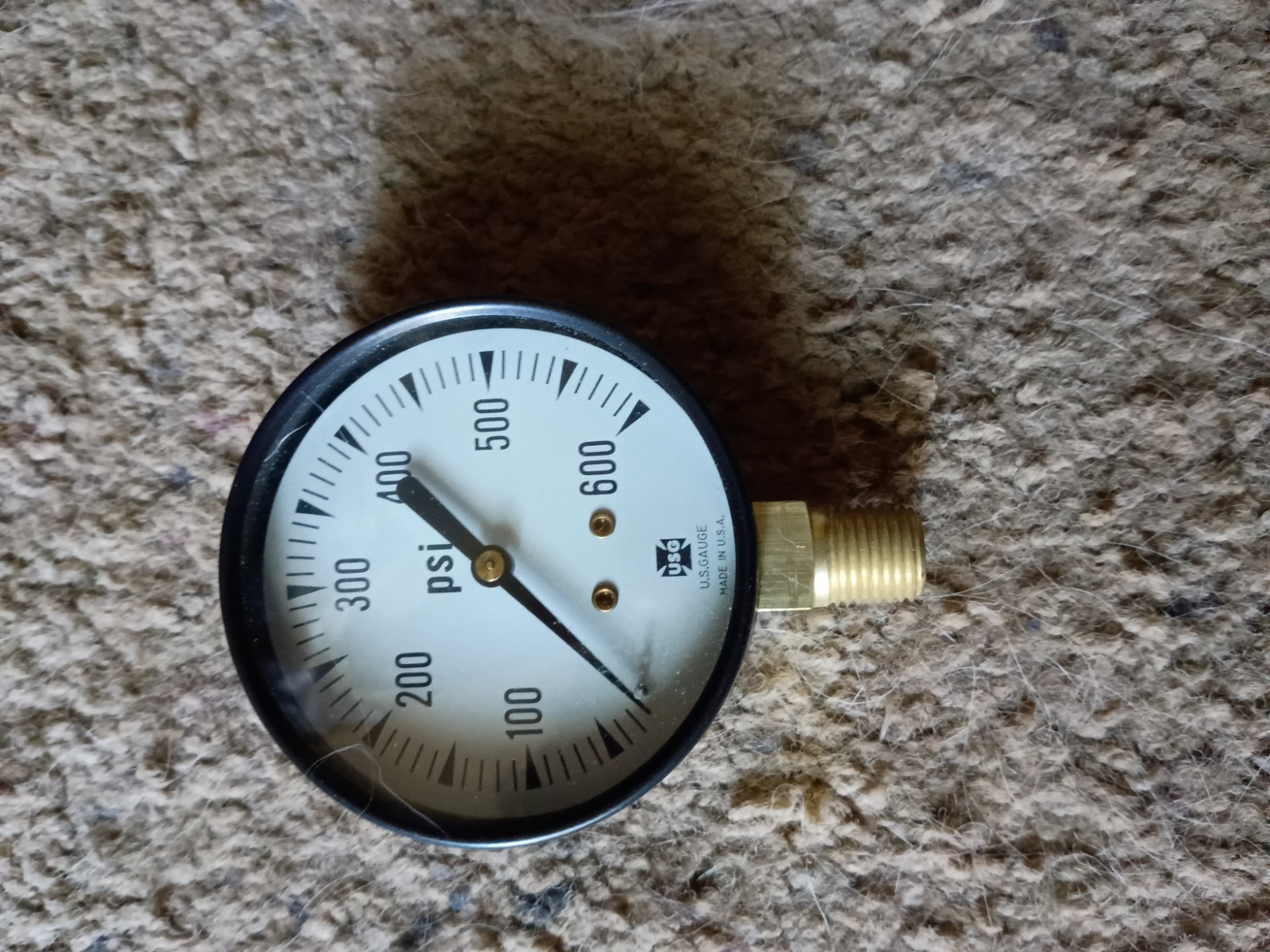 USG GAUGE AMETEK 046648 0-600PSI 2 1/2 IN FACE 1/4″NPT
