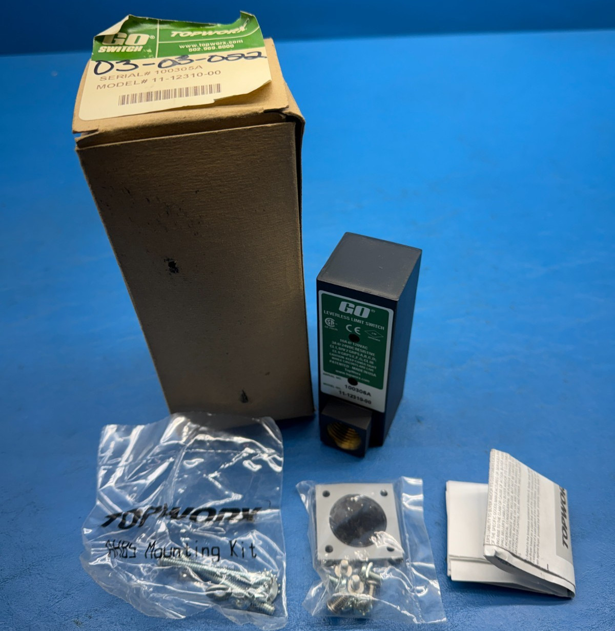 Topworx Go Switch 11-12310-00 120VAC 10Amps Leverless Limit Switch