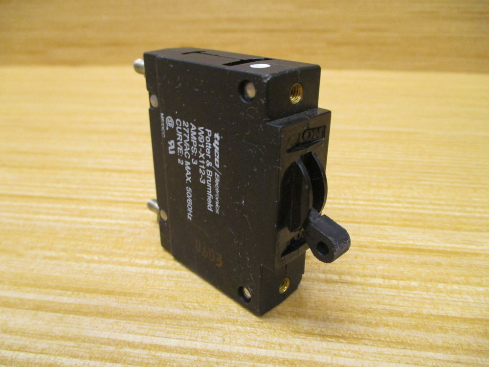 Tyco W91-X112-3 Potter & Brumfield 3A Breaker W91X1123