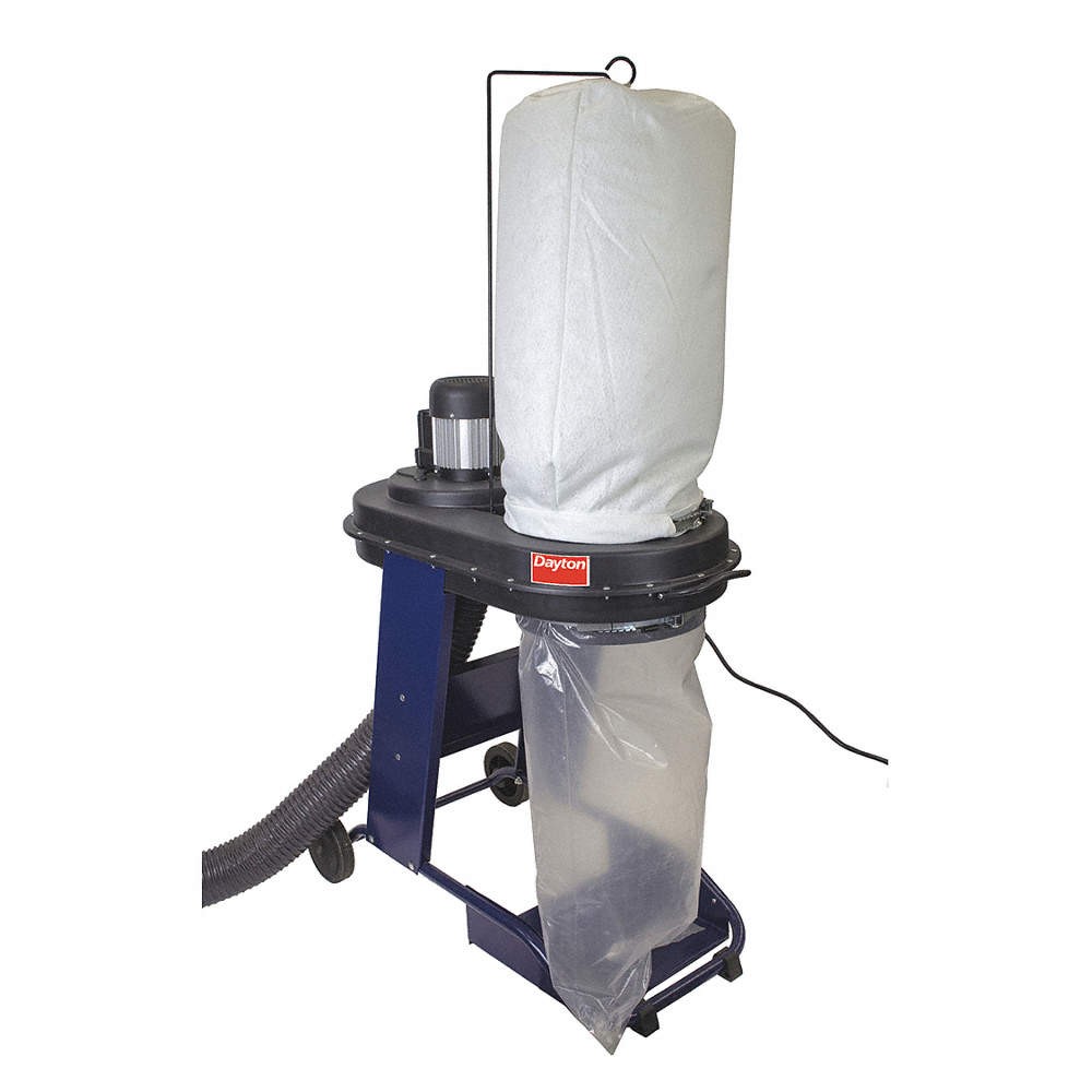 DAYTON 400H53 Dust Collector,4.5 Amps AC,61″ H 400H53