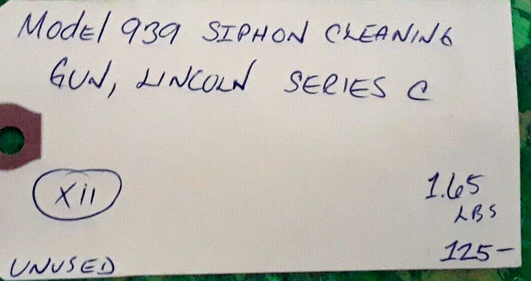 🟠 LINCOLN MODEL 939 SERIES C CLEANING GUN PESSCO IS OFFERING 1 C013123-12-22 🗽