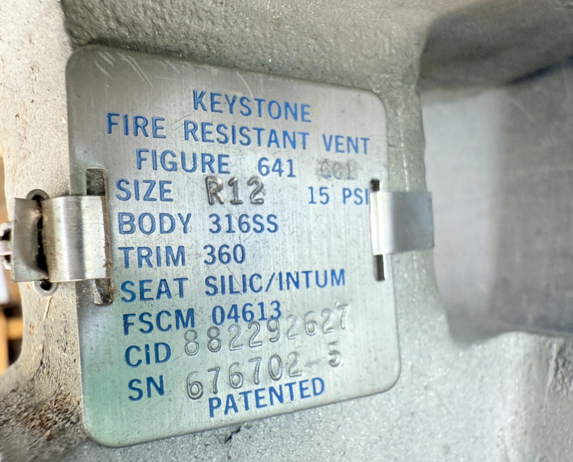 Keystone 103-120-641 Fire Resistant Vent Figure 641 Size R12
