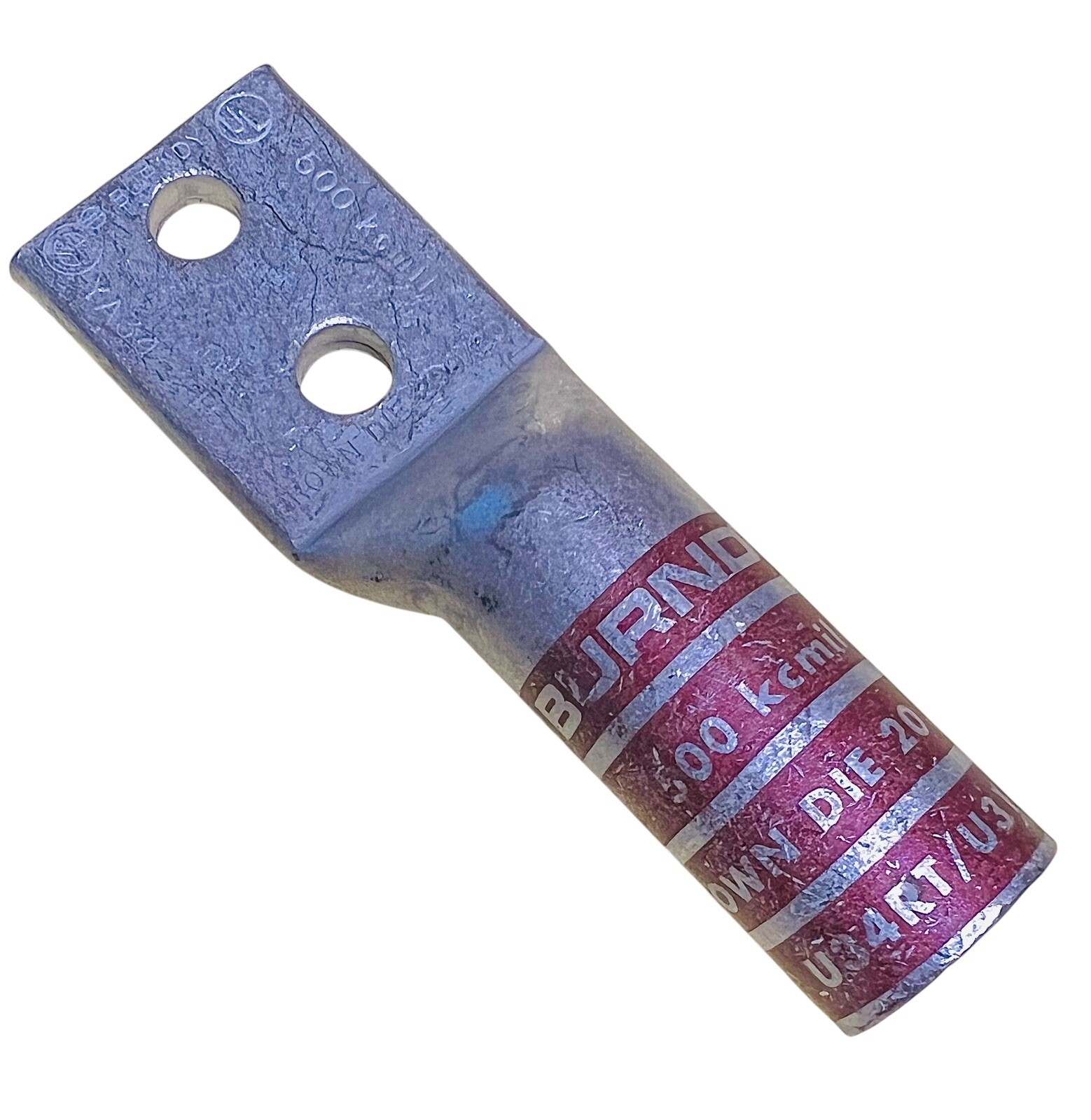 Burndy Box Of 6 YA342TC38 Two-Hole Lug Compression Connectors