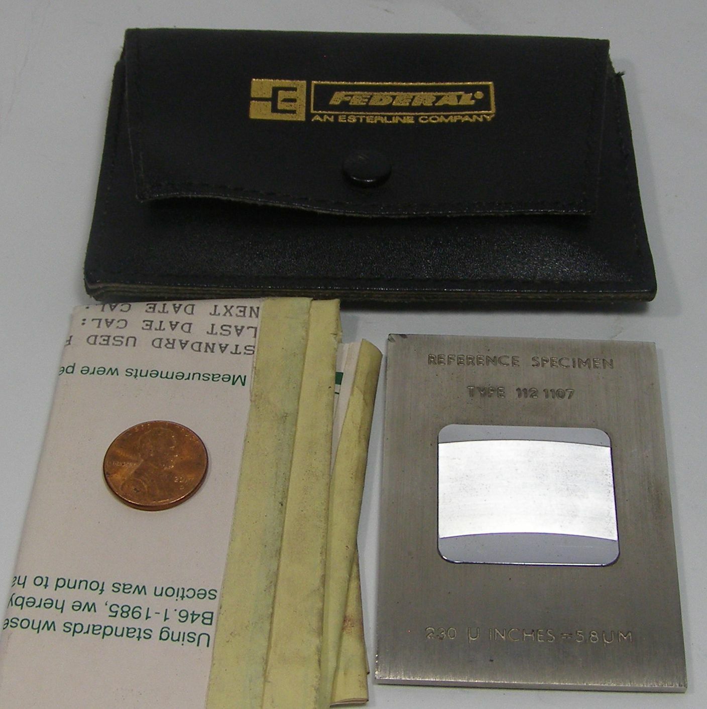 Federal Esterline Reference Specimen Type 112 1107 230U inches=5.8UM
