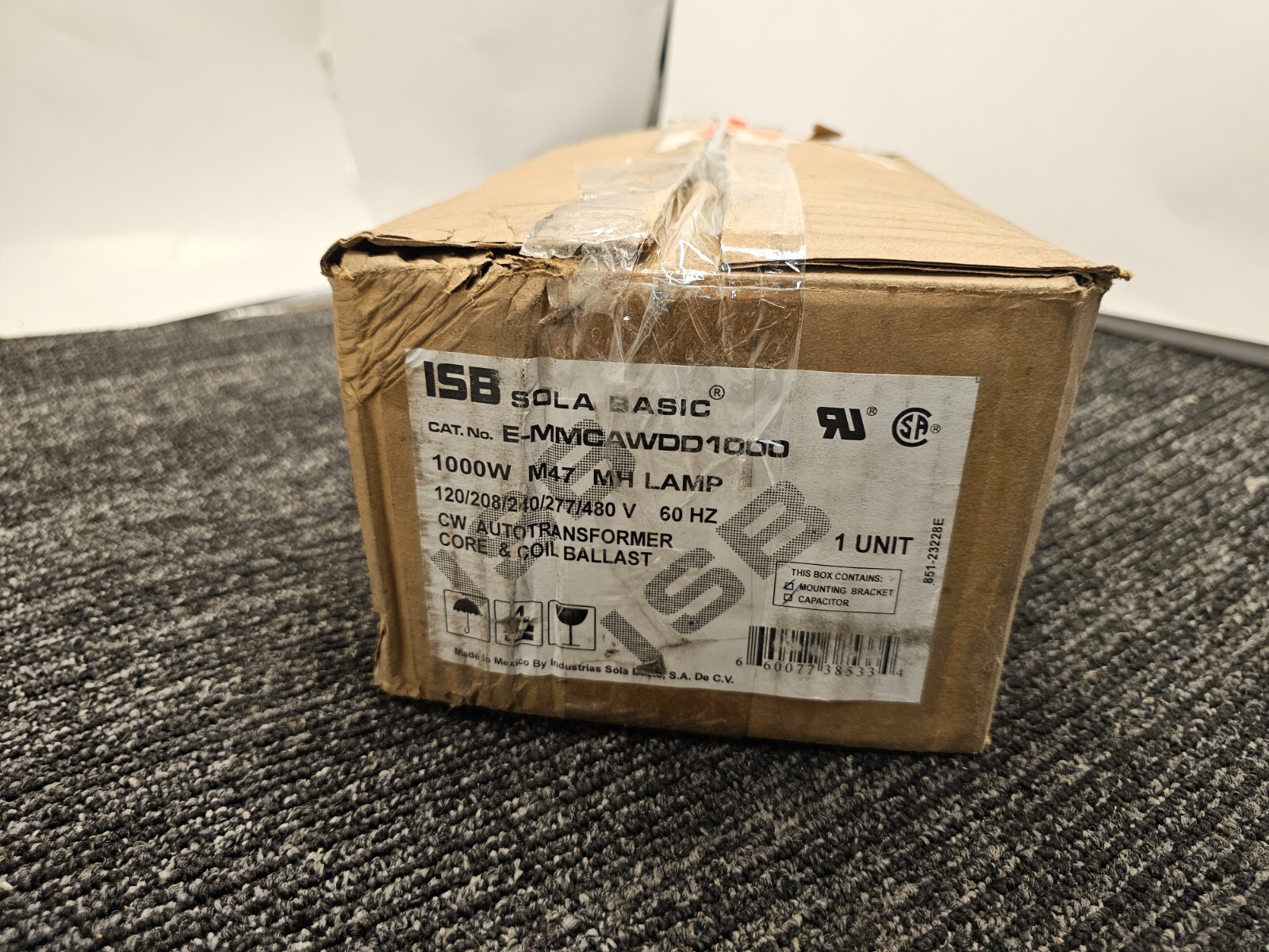 ISB Sola Basic E-MMCAWDD1000 1000W Metal Halide Core Coil Ballast M47 MH Lamp