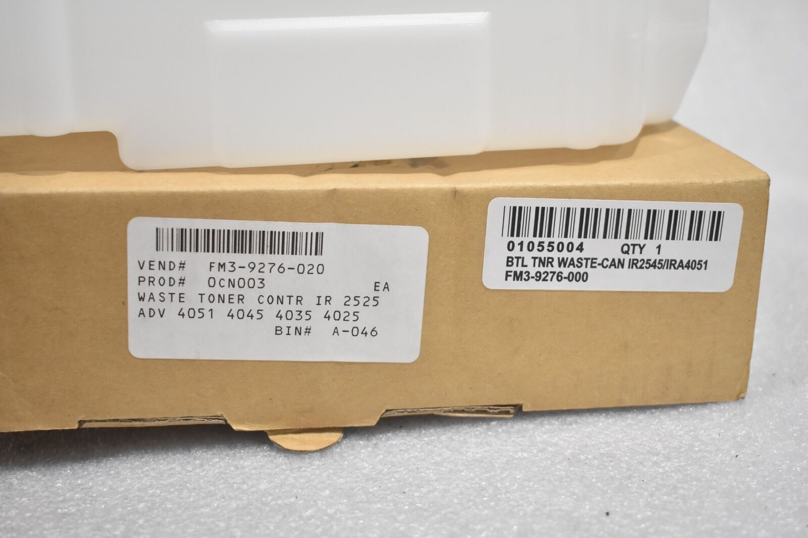 WASTE TONER CONTROL WASTE-CAN D35CAIR2545-X 01055004