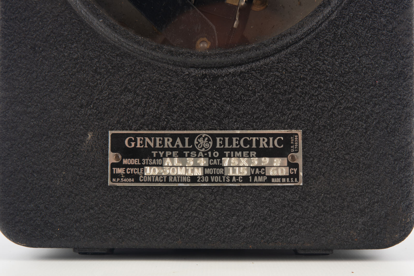 GE General Electric Type TSA 10 Model 3TSA10 Timer Vintage 1940’s V01