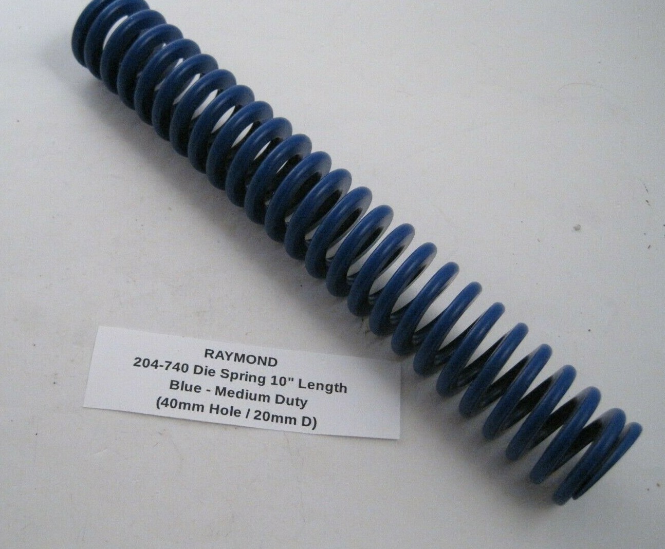 RAYMOND 204-740 Die Spring 10″ Length – Blue – Medium Duty (40mm Hole / 20mm D)
