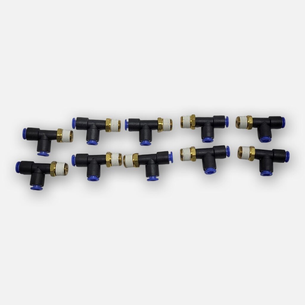 NEW LOT OF 10 SMC 6 S’PORE TEE UNION 1/4″ TO 1/2″ FITTING