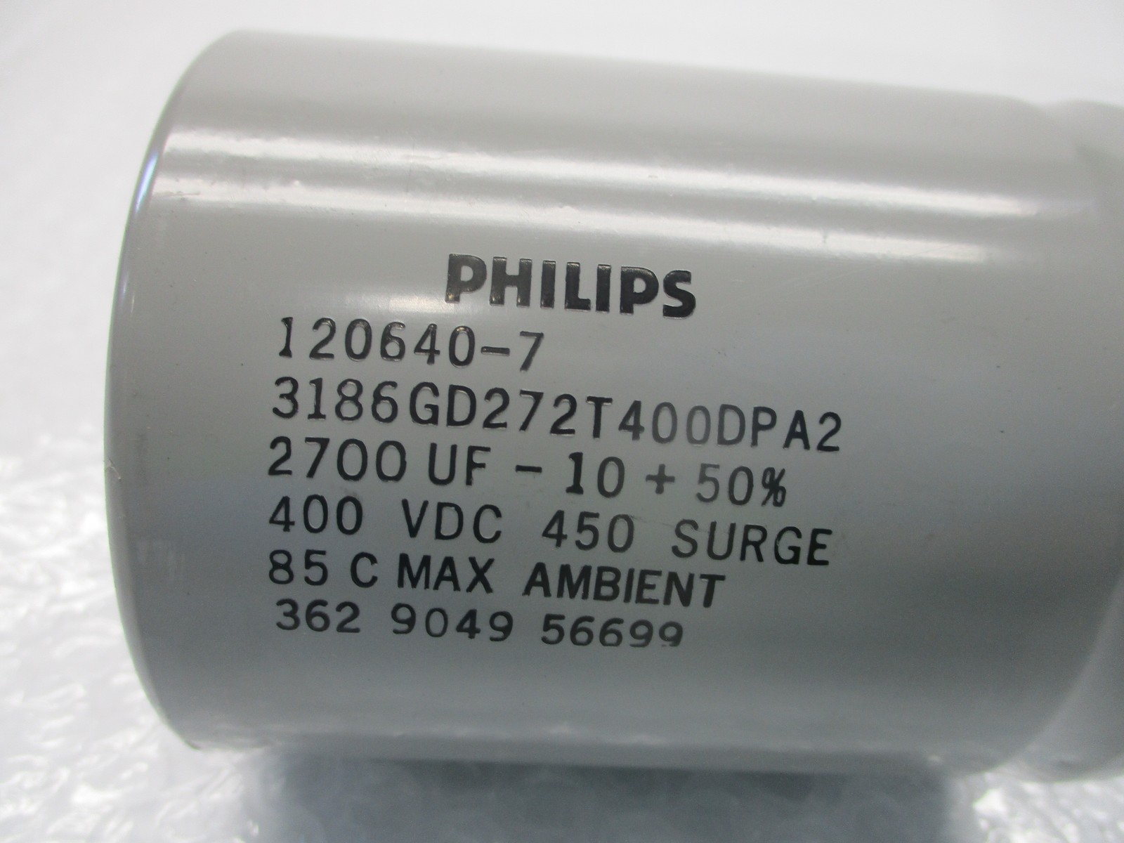 PHILLIPS 120640-7 318GGD272T400DPA2 CAPACITOR 2700UF NSNP