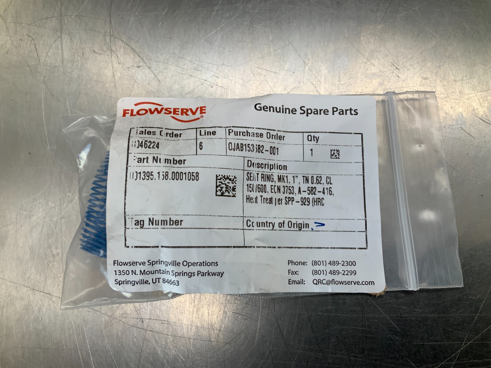 Flowserve 001383.158.0001058 Seat Ring MK1, 1.50/2″