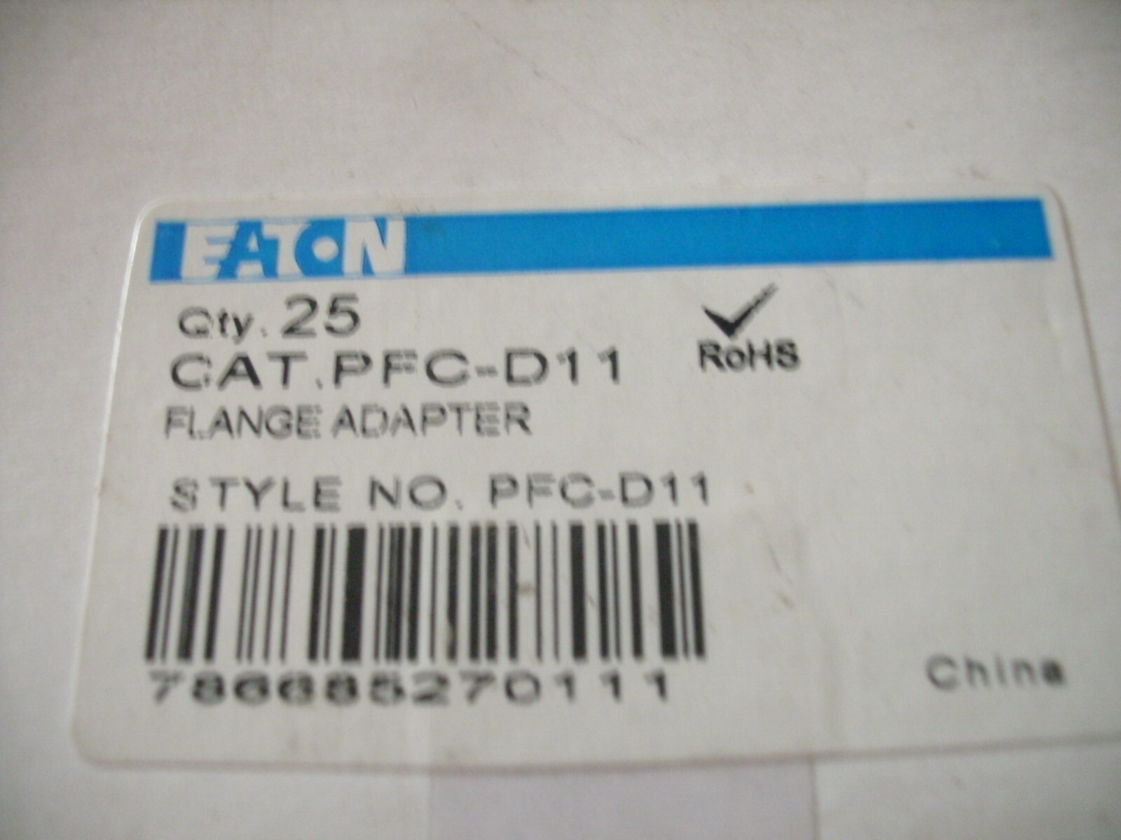 LOT OF 25 EATON PFC-D11 PANEL MOUNT RELAY FLANGE ADAPTER – 2 AVAILABLE