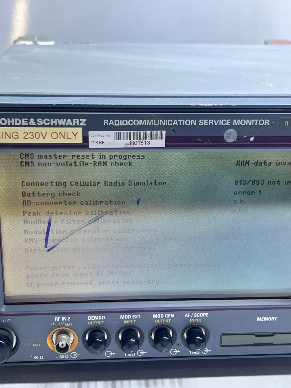 Rohde & Schwarz CMS54 Radio Communication Service Monitor 0840.0009.54