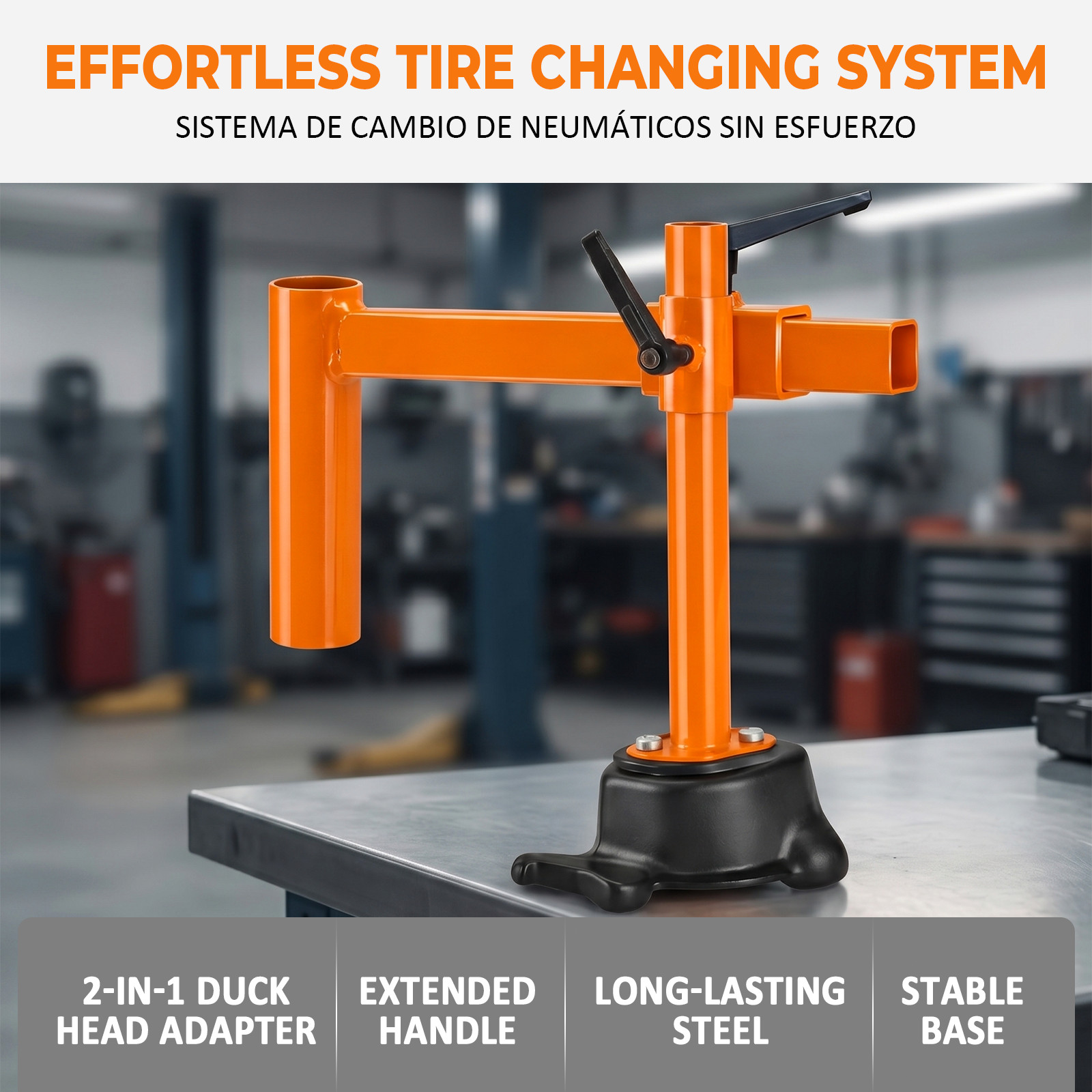 Manual Tire Changer Bird Head Kit 16-21″ Rim Mount Demount Adapter Car UTV ATV