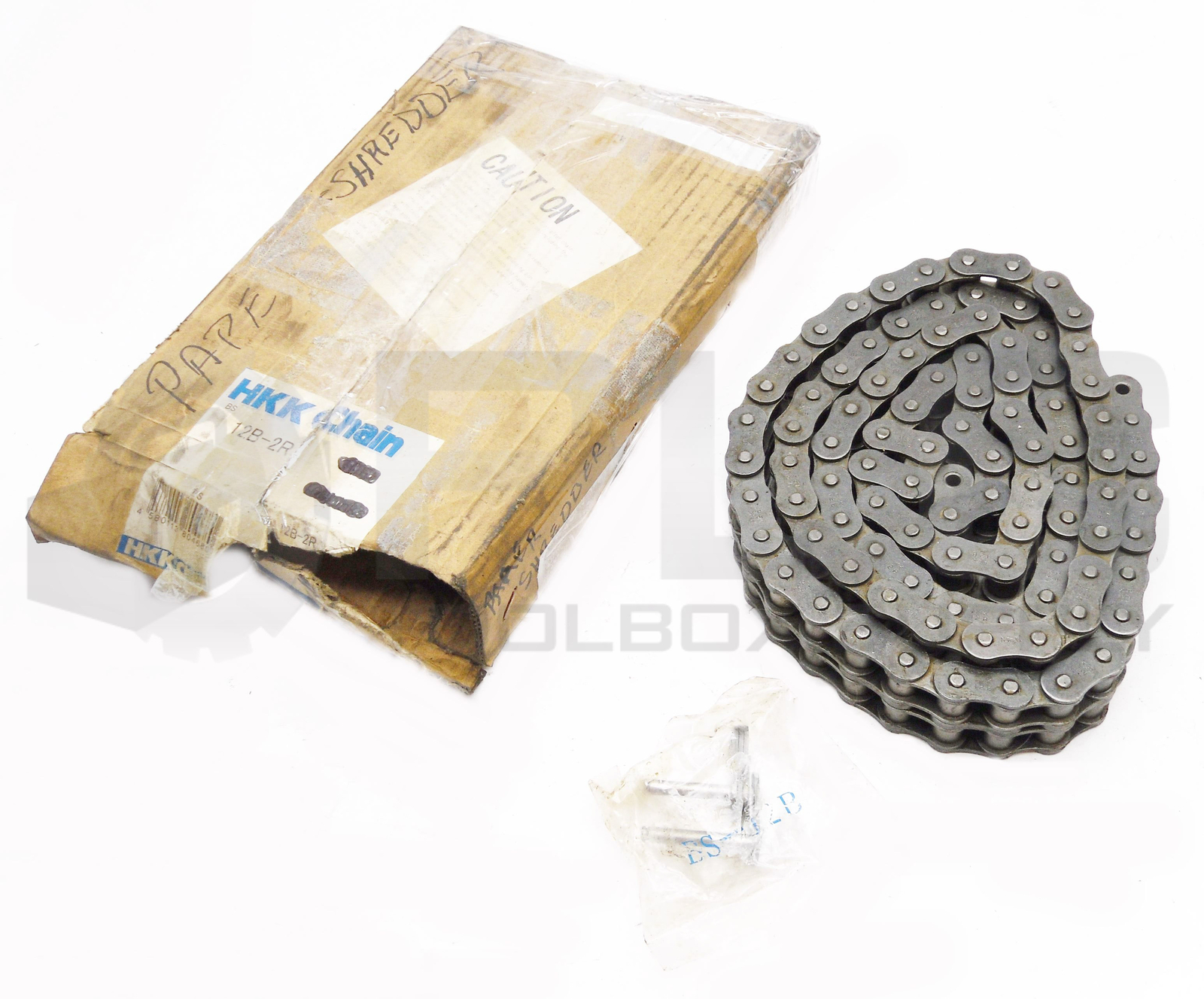 NEW HKK CHAIN 12B-2R 6′ DOUBLE STRAND ROLLER CHAIN W/ CONNECTING LINK *READ*