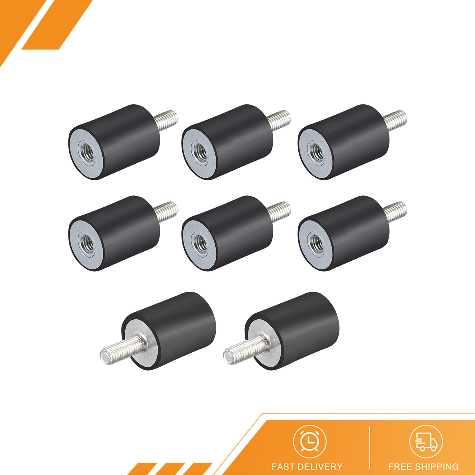 8pcs – M6 Male Female Rubber Mounts Vibration Isolators 20mm x 25mm