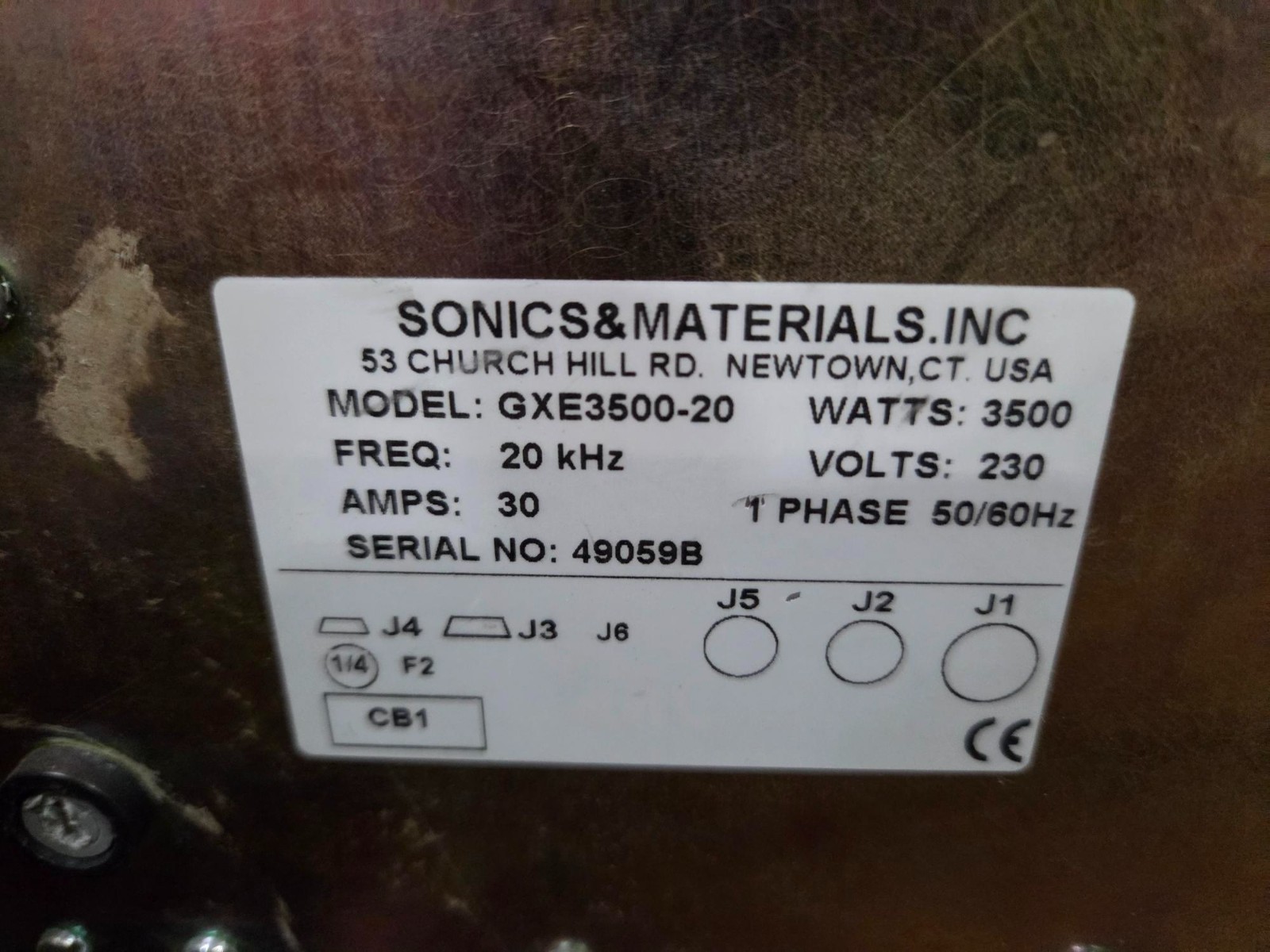 Sonic welding equipment 2050 20 khz GXE3500-20 power supply 3500 watts 230 volt