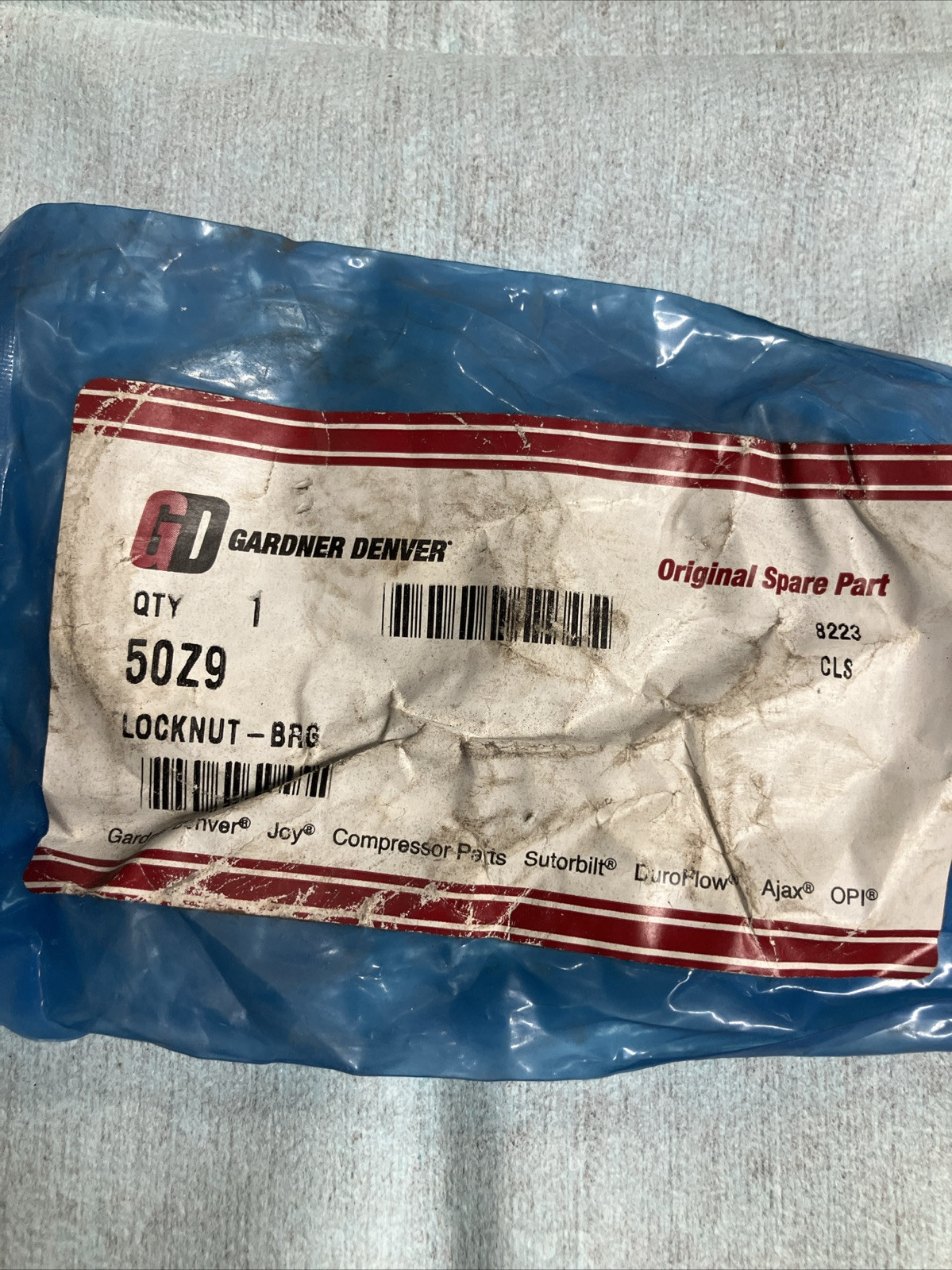 New Old Stock GARDNER DENVER 50Z9 Bearing Lock Nut Free Shipping