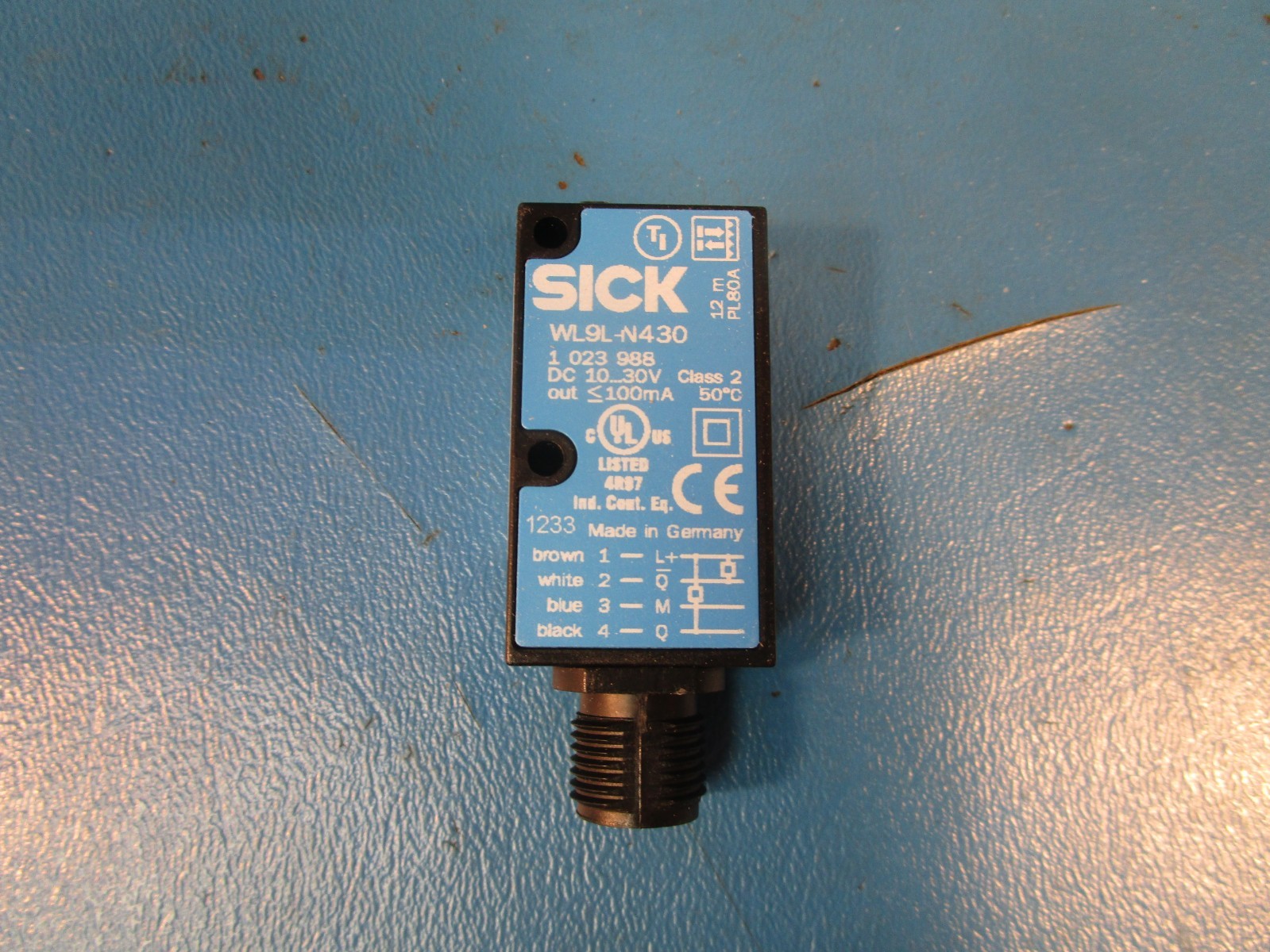 Sick WL9L-N430 Photoelectric Sensor, PHOTOELECTRIC SENSOR, REFLEX, NPN, POLARIZE