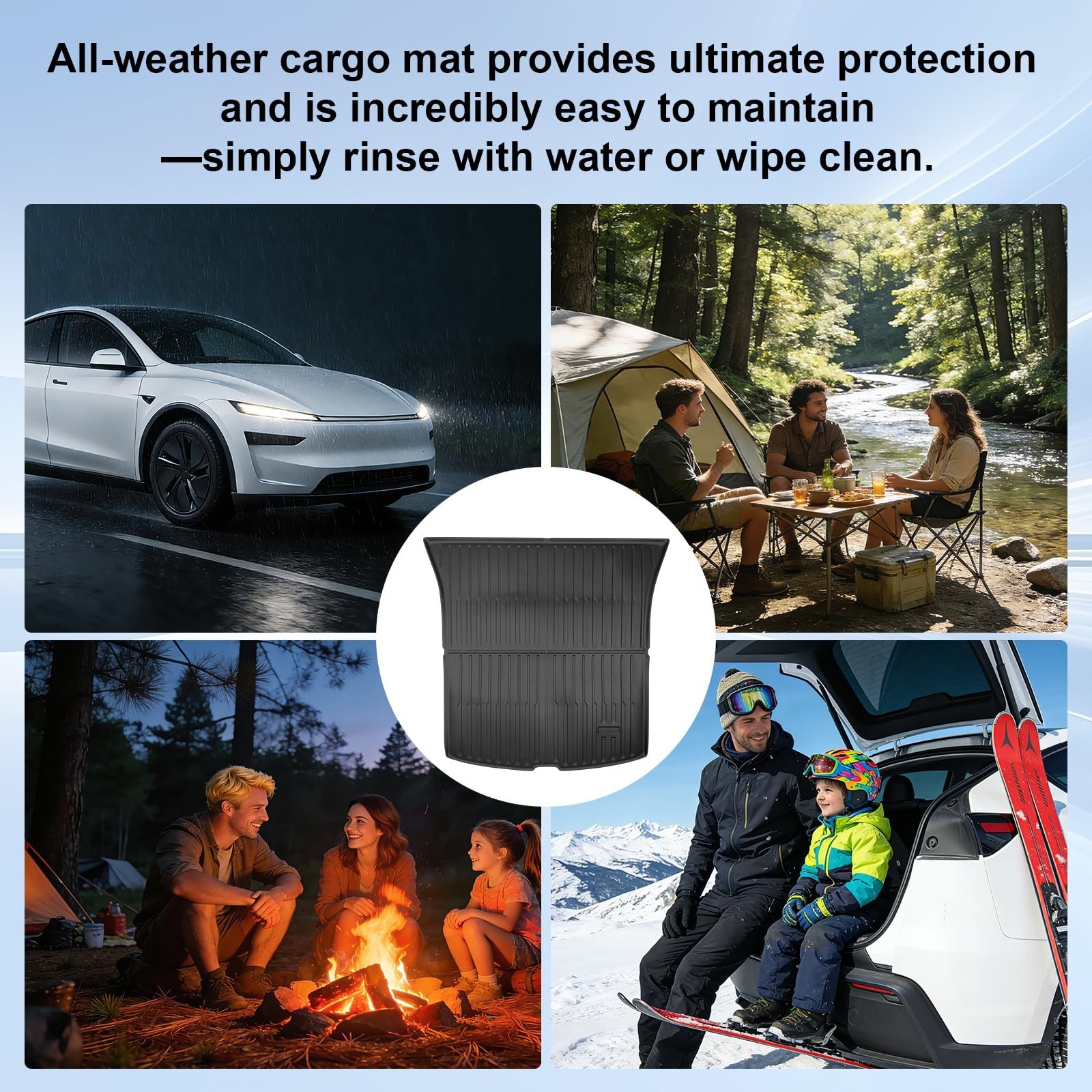 Trunk Mat for Tesla Model Y 2026 2025 (Juniper Compatible), All-Weather TPE R…