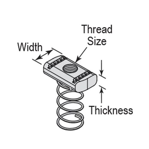 Phoenix Support Systems CNR30037HD 1/2″ NPT CHN Nut Reg Spring