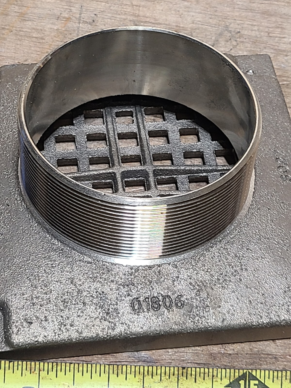 Jay R Smith Mfg. B06NB 6″ Sq uare Nickel Bronze Grate Floor Drain w/ Screws