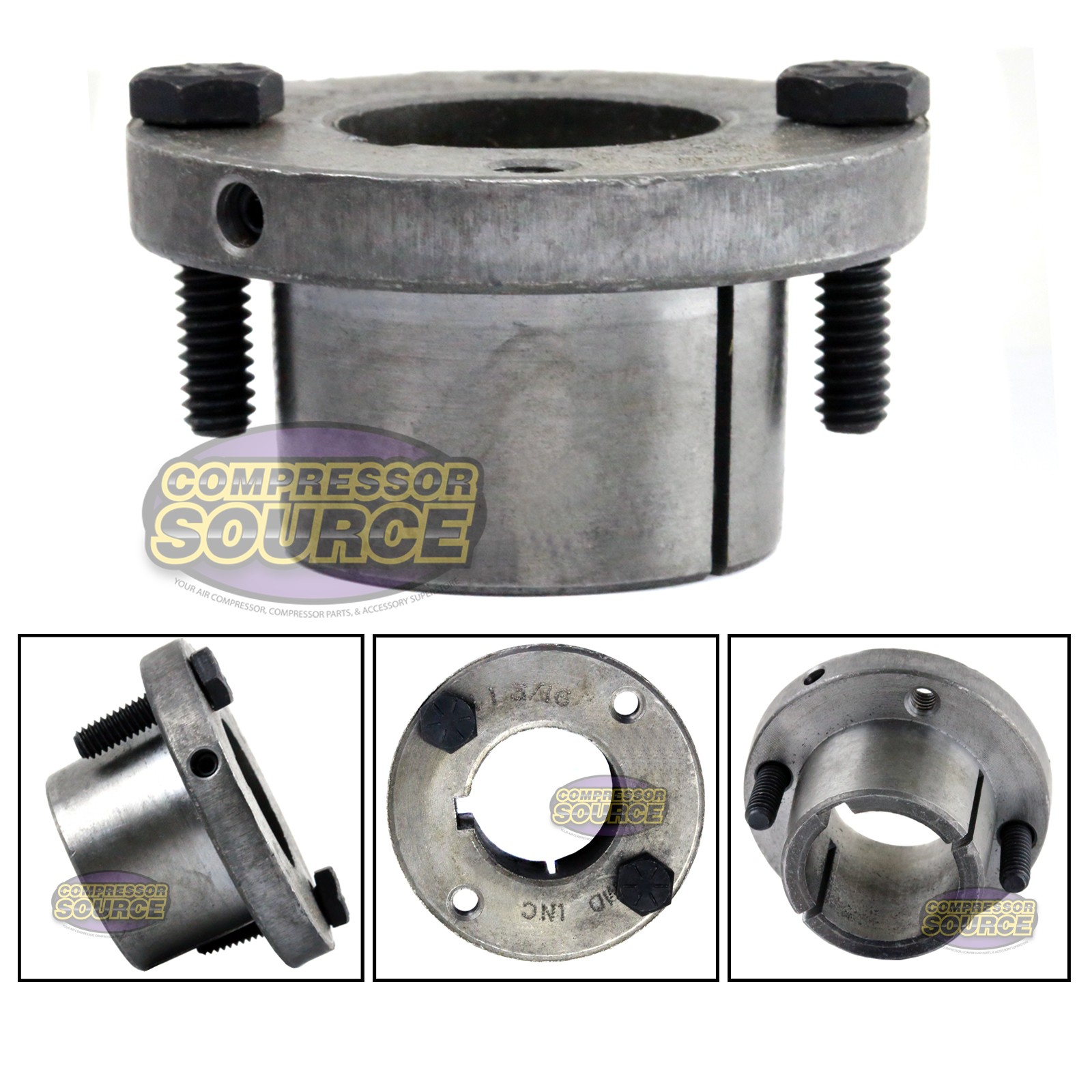 1-3/16″ Bore H style Steel Sheave / Pulley Bushing Split Taper For Keyed Shaft