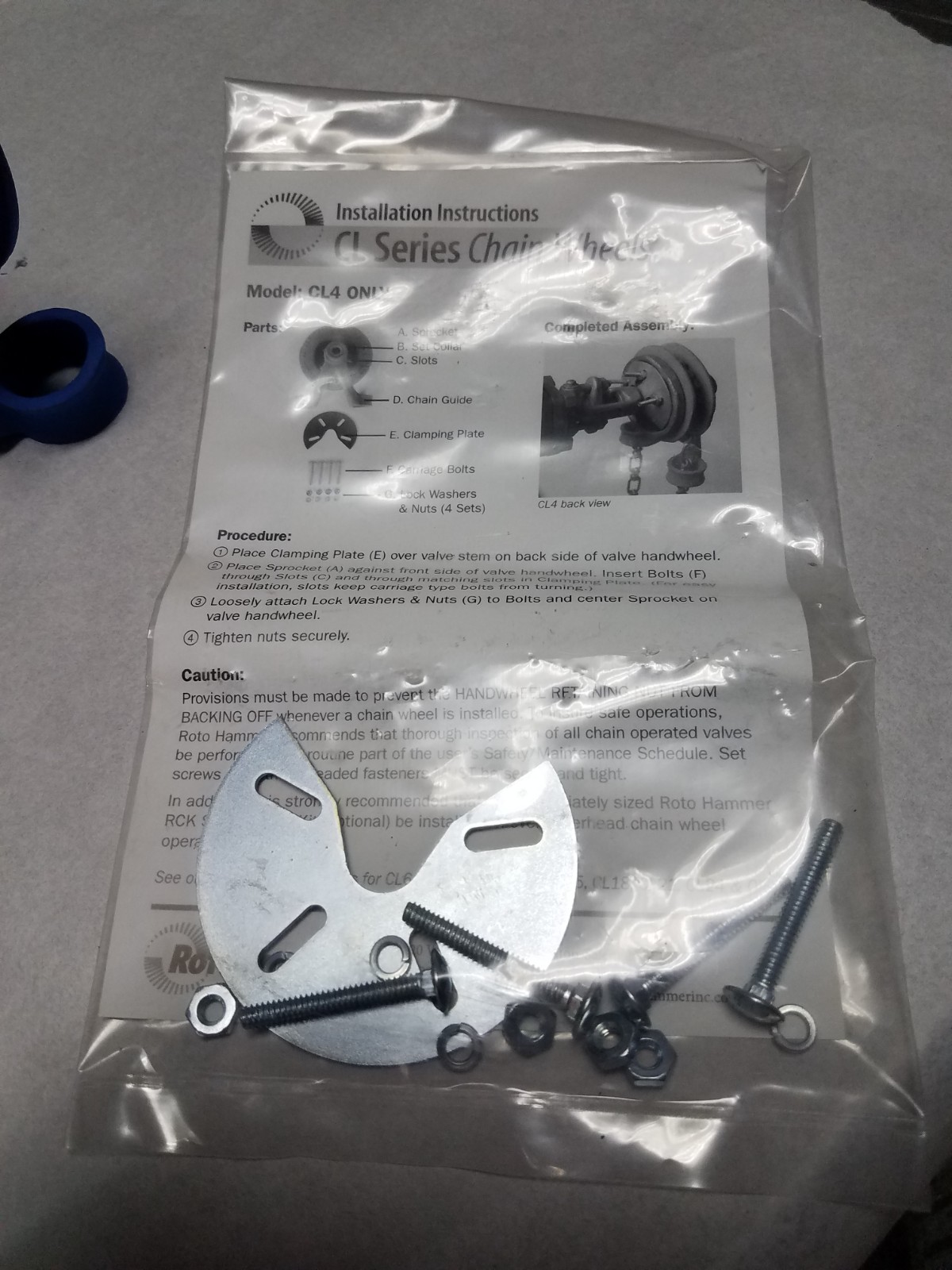 ROTO HAMMER MODEL CL4 CHAIN WHEEL, 4 INCH, NIB