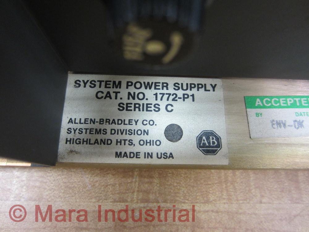 Allen Bradley 1772-P1 System Power Supply 1772P1 Series C