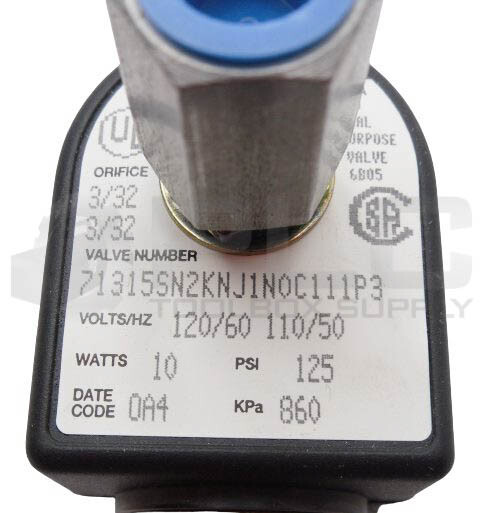 NEW HONEYWELL 71315SN2KNJ1N0C111P3 SKINNER VALVE 110/1120V 50/60HZ 10W 125PSI