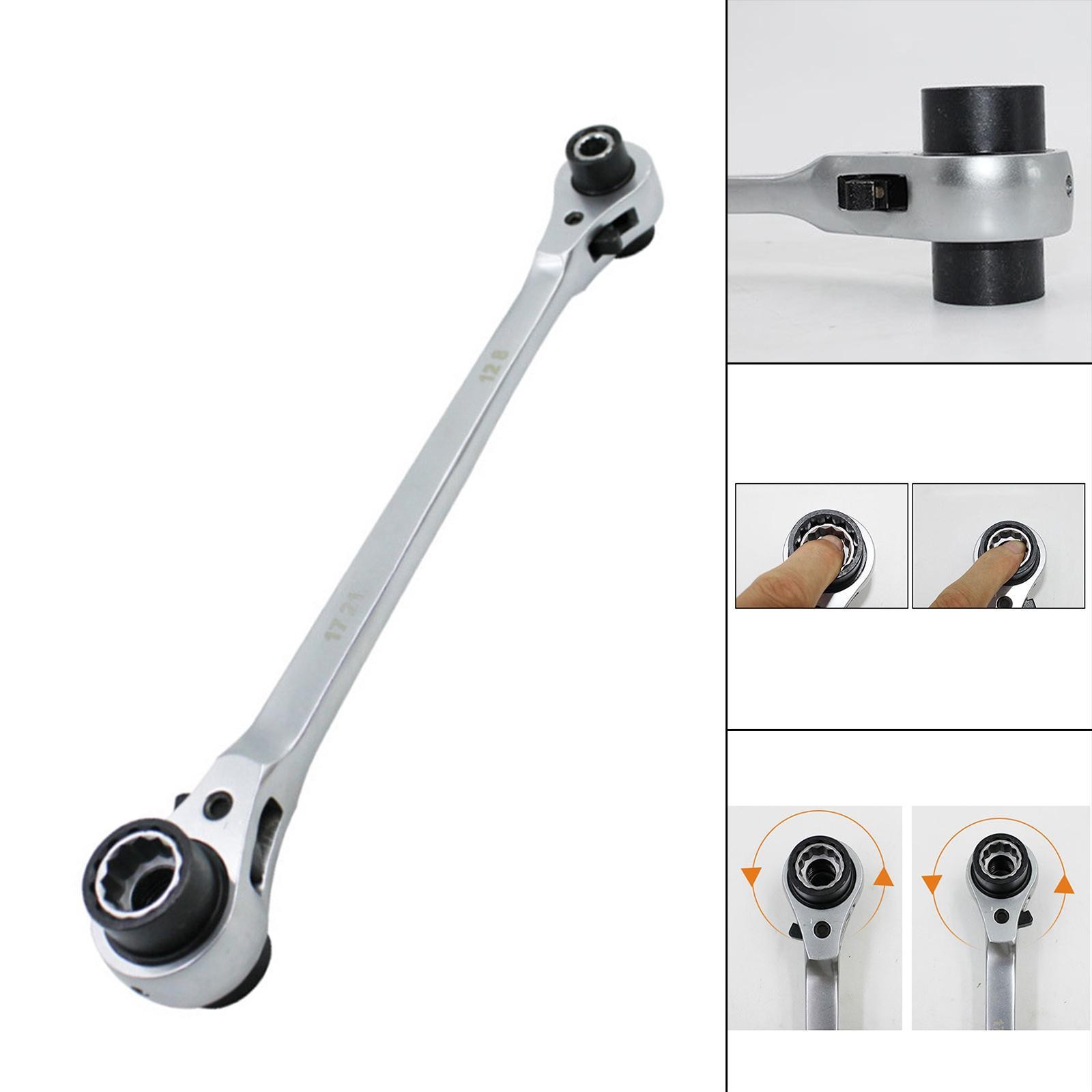 1/4″ Drive 8 in1 Double Head Ratchet Wrench Universal Fast Hand Tools