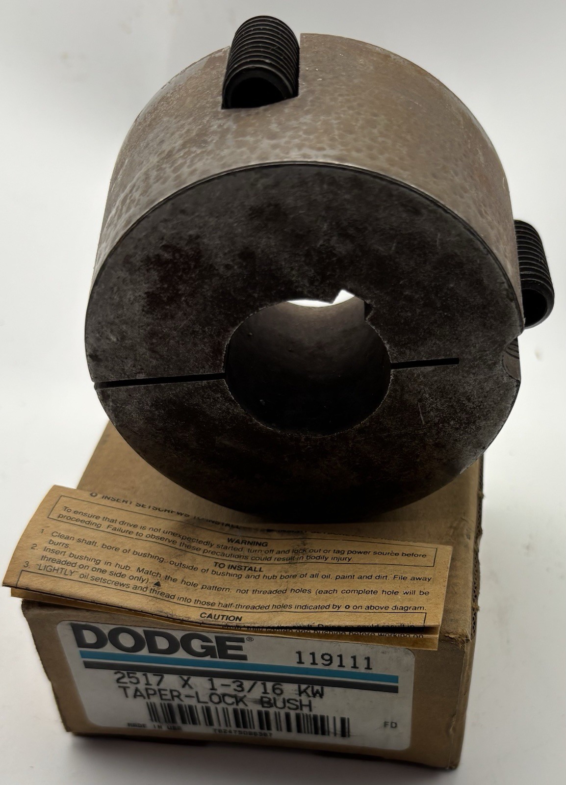 NEW IN BOX DODGE 2517X1-3/16 KW TAPER-LOCK BUSHING P/N 119111