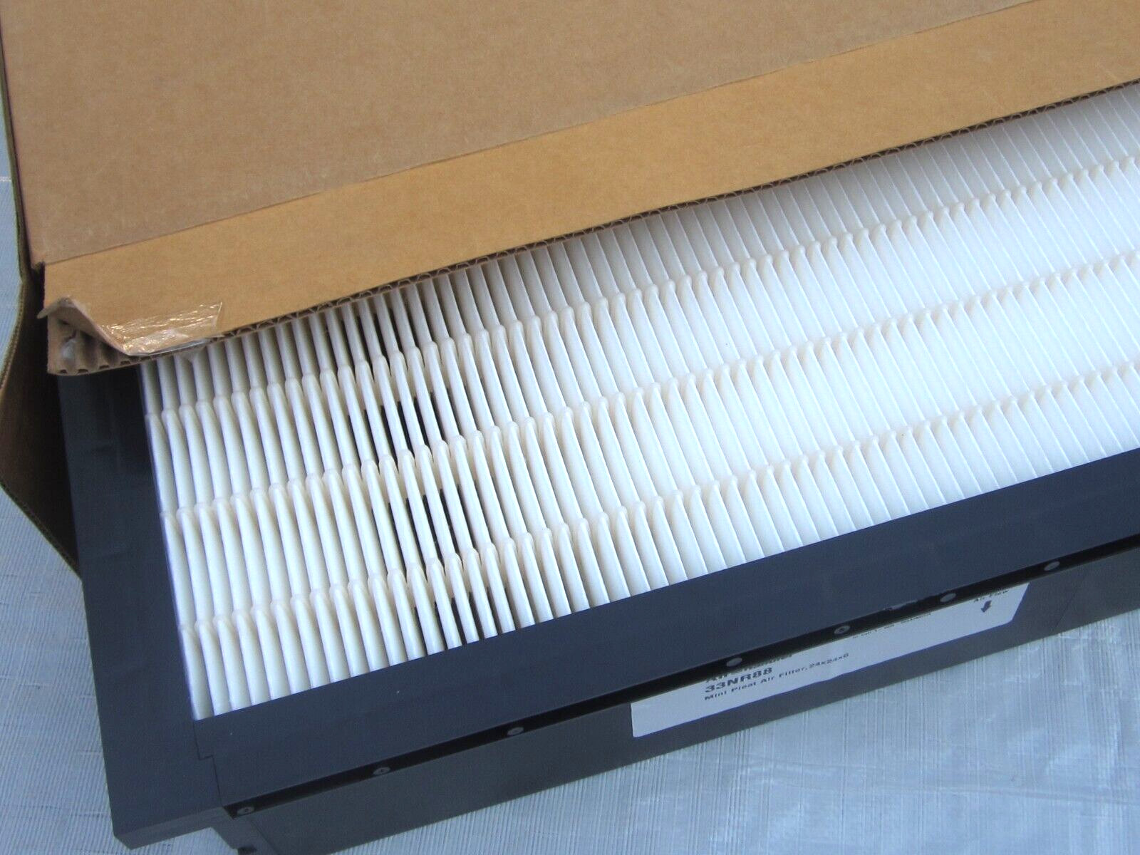 AIR HANDLER 33NR88 MINI PLEAT AIR FILTER 24X24X6 , NOS
